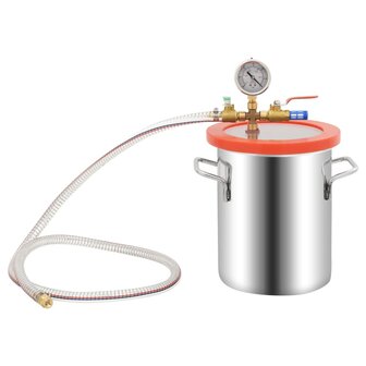 Vacu&uuml;mkamer met 1-traps pomp 5,5 L