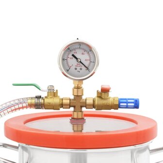 Vacu&uuml;mkamer met 1-traps pomp 5,5 L