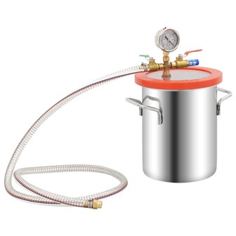 Vacu&uuml;mkamer met 1-traps pomp 5,5 L