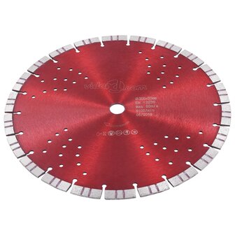 Diamantzaagblad met turbo en gaten 300 mm staal