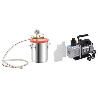 Vacu&uuml;mkamer met 2-traps pomp 5,5 L