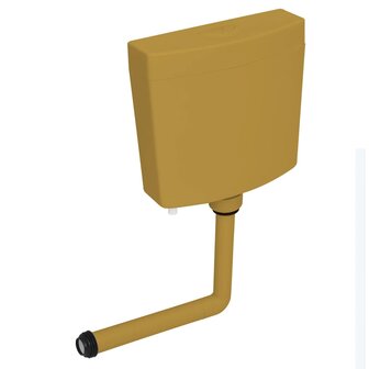Toiletstortbak met watertoevoer onderin 3/6 L currygeel