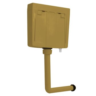 Toiletstortbak met watertoevoer onderin 3/6 L currygeel