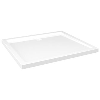 Douchebak rechthoekig 80x90 cm ABS wit