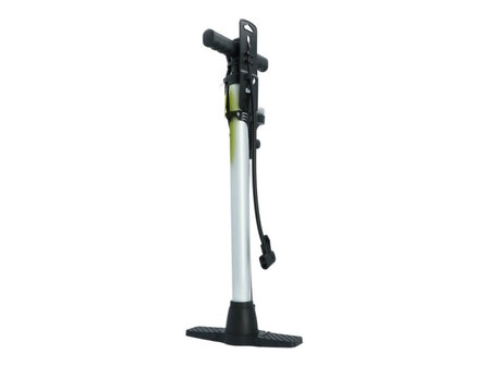 Dresco Fietspomp Manometer 52 Cm Dunlop, Presta, Schrader Ventiel Zilver
