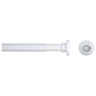 Douchegordijnstang telescopisch 80-130 cm wit