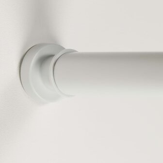Douchegordijnstang telescopisch 80-130 cm wit