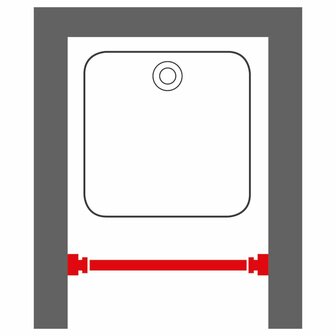 Douchegordijnstang telescopisch 80-130 cm wit