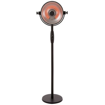 Staande terrasverwarmer Retro Sphere 2100 W halogeen zwart RSS16