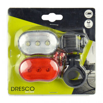Dresco Verlichtingsset Classic Led Batterijen Rood/Zwart/Wit