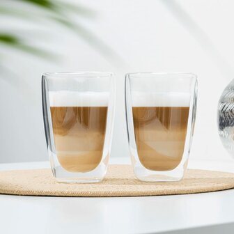 2-delige Glazenset latte macchiato 400 ml transparant