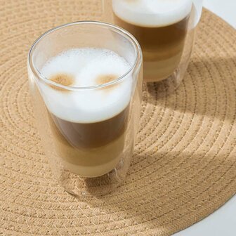2-delige Glazenset latte macchiato 400 ml transparant