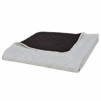 Bedsprei gewatteerd dubbelzijdig 170x210 cm beige/bruin