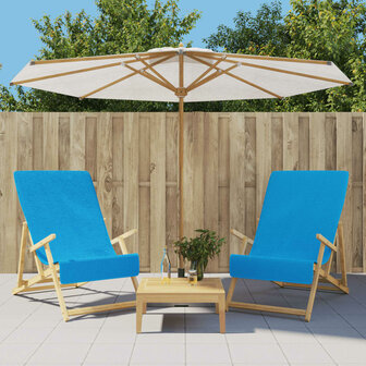 Strandhanddoeken 2 st 400 g/m&sup2; 60x135 cm stof turquoise