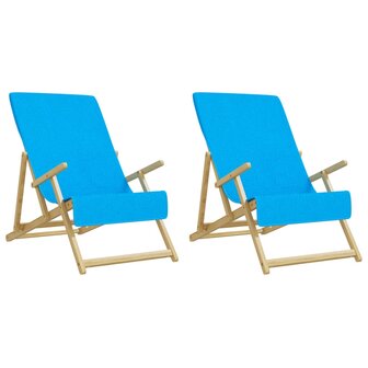 Strandhanddoeken 2 st 400 g/m&sup2; 60x135 cm stof turquoise