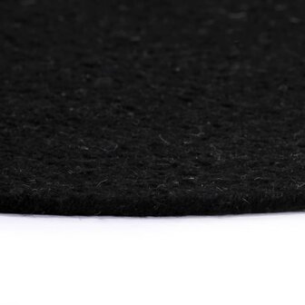 Placemats 4 st rond 38 cm katoen effen zwart