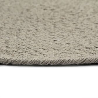 Placemats 4 st rond 38 cm katoen effen grijs