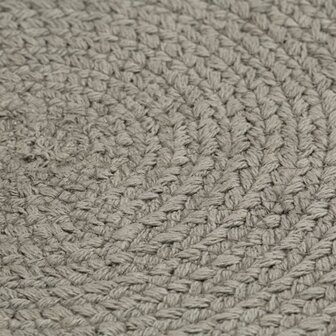 Placemats 4 st rond 38 cm katoen effen grijs