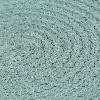 Placemats 4 st rond 38 cm katoen effen groen