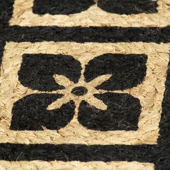Placemats 4 st rond 38 cm jute zwart