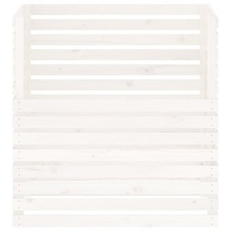 Compostbak 100x100x102 cm massief grenenhout wit