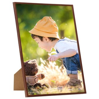 Fotolijsten 5 st voor wand of tafel 59,4x84 cm MDF bronskleurig