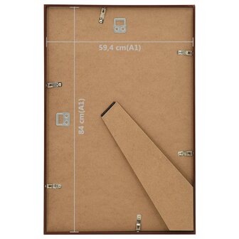 Fotolijsten 5 st voor wand of tafel 59,4x84 cm MDF bronskleurig
