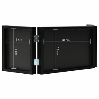 Fotolijst drieluik 28x18 cm+2x(13x18 cm) zwart