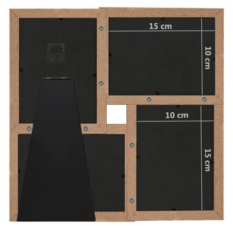 Fotolijst voor 4x(10x15 cm) foto MDF lichtbruin