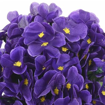 Kerstslingers met bloemen 3 st 85 cm donkerpaars