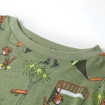 Kinderpyjama met korte mouwen 92 lichtkakikleurig