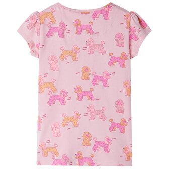 Kinderpyjama met korte mouwen 128 lichtroze