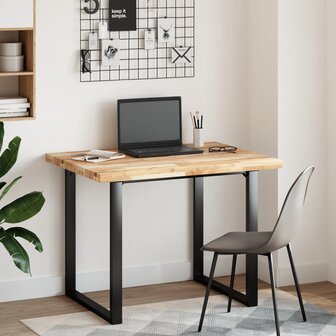 Bureaublad 100x80x4 cm onbehandeld massief acaciahout