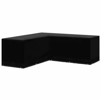 Tuinmeubelhoezen 2 st L-vormig 12 oogjes 250x250x90 cm