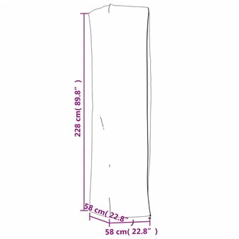 Heaterhoezen piramidevormig 2 st 58x58x228 cm 420D oxford stof