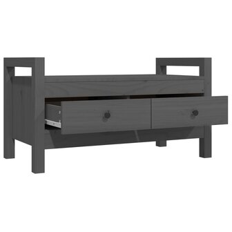 Halbankje 80x40x43 cm massief grenenhout grijs
