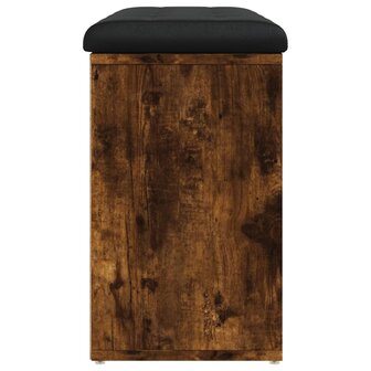 Schoenenbank 82x32x50 cm bewerkt hout gerookt eikenkleurig