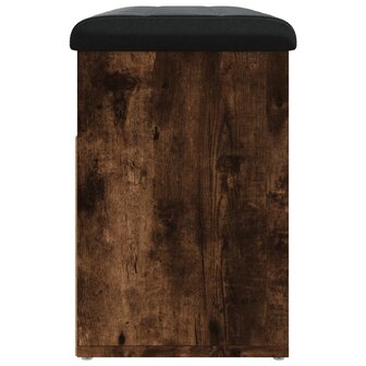 Schoenenbank 82x32x45,5 cm bewerkt hout gerookt eikenkleurig
