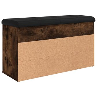 Schoenenbank 82x32x45,5 cm bewerkt hout gerookt eikenkleurig
