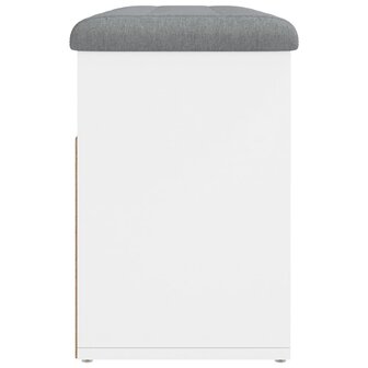 Schoenenbank 82x32x45,5 cm bewerkt hout wit