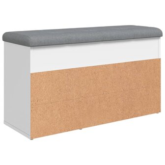 Schoenenbank 82x32x45,5 cm bewerkt hout wit
