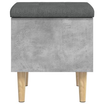Opbergbankje 42x42x46 cm bewerkt hout betongrijs