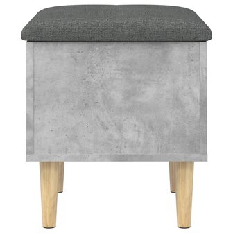 Opbergbankje 42x42x46 cm bewerkt hout betongrijs