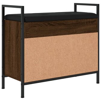 Schoenenbankje 65,5x32x57,5 cm bewerkt hout bruin eikenkleur