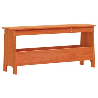 Halbankje 100x28x45 cm massief grenenhout wasbruin