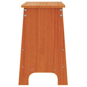Halbankje 100x28x45 cm massief grenenhout wasbruin