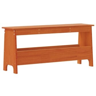 Halbankje 100x28x45 cm massief grenenhout wasbruin