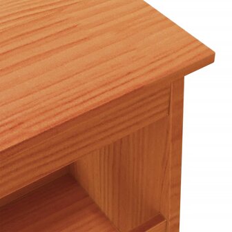 Halbankje 100x28x45 cm massief grenenhout wasbruin
