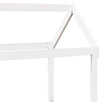 Kinderbedhuisje 118x70x176,5 cm massief grenenhout wit