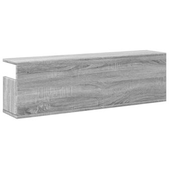 Wandkast 100x20x30 cm bewerkt hout grijs sonoma eikenkleurig